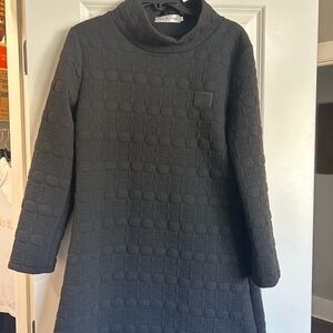 Chic Black Quilted Dress